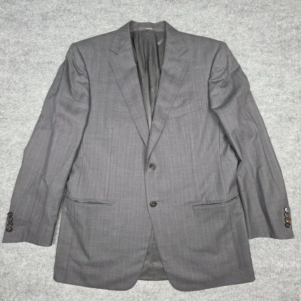 Ermenegildo Zegna SUIT SET 15 Milmil 15 Men's 52R Gray Pink Striped 100% Wool